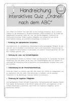 Vorschau - Interaktives Material - Ordnen nach dem ABC - interaktives Quiz für Klasse 2-4 - Seite 2