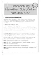 Vorschau - Interaktives Material - Ordnen nach dem ABC - interaktives Quiz für Klasse 2-4 - Seite 3