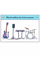 Vorschau - Arbeitsblätter - Abschreibkartei - Instrumente | Abschreibübungen | Deutsch 1. Klasse - Seite 1