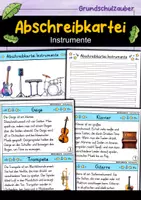 Vorschau - Arbeitsblätter - Abschreibkartei - Instrumente | Abschreibübungen | Deutsch 1. Klasse - Deckblatt