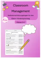 Vorschau - Anderer Materialtyp - Selbsteinschätzung Elternsprechtag/ Kindersprechtag - Deckblatt