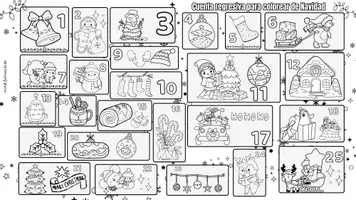 Vista previa - Manualidades / Dibujos para colorear - Adviento para Colorear: 25 dibujos para colorear | Calma y Regulación Emocional (6–12) - página 2