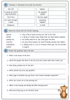 Vorschau - Arbeitsblätter - At the ZOO - Reading Comprehension (5./6. Klasse) + Aufgaben - Seite 3