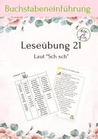 Vorschau - Arbeitsblätter - Leseübung 21 für die 1. Klasse zum Laut "Sch sch" - Deckblatt