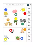 Vorschau - Spiele - Übungskarten "Silben lesen 3" (Endsilben) - Seite 2