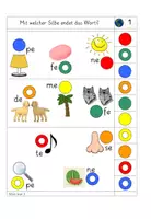 Vorschau - Spiele - Übungskarten "Silben lesen 3" (Endsilben) - Seite 3