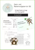 Vorschau - Stundenentwürfe - Knobelheft Denkaufgaben für die Freiarbeit mit Lösungsheft.pdf - Deckblatt