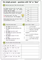 Vorschau - Arbeitsblätter - DO/DOES questions + wh-questions – Exercises and Explanation - Seite 1