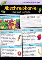 Vorschau - Bildkarten - Abschreibkartei - Obst und Gemüse | Abschreibübungen | Deutsch 1. Klasse - Deckblatt