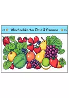 Vorschau - Bildkarten - Abschreibkartei - Obst und Gemüse | Abschreibübungen | Deutsch 1. Klasse - Seite 1