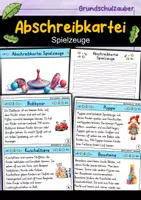 Vorschau - Arbeitsblätter - Abschreibkartei - Spielzeuge | Abschreibübungen | Deutsch 1. Klasse - Deckblatt