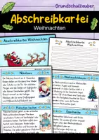 Vorschau - Arbeitsblätter - Abschreibkartei - Weihnachten | Abschreibübungen | Deutsch 1. Klasse - Deckblatt