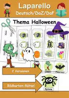 Vorschau - Arbeitsblätter - Leporello/Faltbuch Thema Halloween (Klasse 1 und 2) - Deckblatt