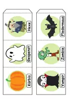 Vorschau - Arbeitsblätter - Leporello/Faltbuch Thema Halloween (Klasse 1 und 2) - Seite 1