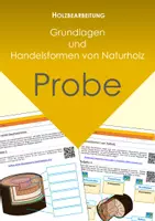 Vorschau - Stundenentwürfe - Materialpaket Holz Grundlagen + Probe - Deckblatt