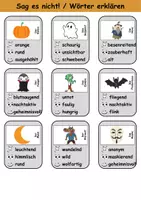 Vorschau - Arbeitsblätter - Sag es nicht Halloween - DaZ/DaF, Deutsch (Spiel) - Seite 1