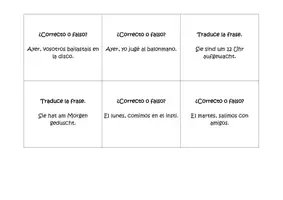 Vorschau - Spiele - Task cards - indefinido de los verbos regulares - Seite 1