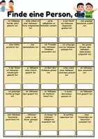 Vorschau - Arbeitsblätter - Mitschüler Bingo Halloween - DaZ/DaF, Deutsch (Klassenspiel) - Seite 1