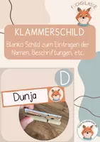 Vorschau - Anderer Materialtyp - Fuchsklasse- Klammerschild - Deckblatt