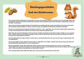 Vorschau - Mal- und Bastelvorlagen - Eichhörnchen im Herbst 🍂 + Einstiegsgeschichte 🐿️ - Seite 2