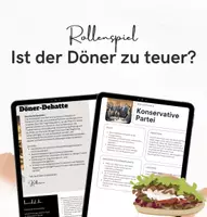 Vorschau - Arbeitsblätter - Rollenspiel “Muss der Döner billiger werden?” - Deckblatt