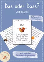 Vorschau - Spiele - Dass oder das? Lesespiel (MIT & OHNE Demonstrativpronomen) 📕 - Deckblatt