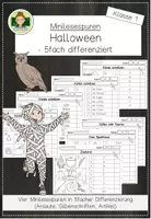 Vorschau - Arbeitsblätter - Lesespuren: Halloween (Klasse 1) - Deckblatt