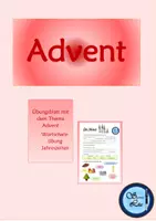 Vorschau - Arbeitsblätter - Advent Arbeitsblatt DaZ/Vertretungsstunde - Deckblatt