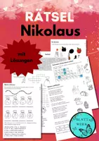 Vorschau - Arbeitsblätter - Nikolaus-Rätsel, Nikolaus Gedicht, Reime - Deckblatt