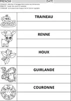 Aperçu - Feuilles d'exercices - Copier des mots en capitales Noël - Page de couverture