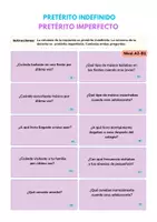 Vista previa - Tarjetas / Manipulativos - TARJETAS CONVERSACIÓN PRETÉRITO INDEFINIDO E IMPERFECTO - página 2