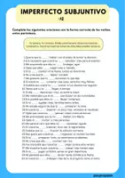 Vista previa - Hojas de trabajo - HOJA DE TRABAJO IMPERFECTO SUBJUNTIVO VERBOS EN - AR - página 1