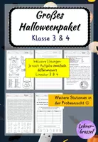 Vorschau - Arbeitsblätter - Halloween | Klasse 3 und 4 | Werkstatt | Stationenlernen | Heft - Deckblatt