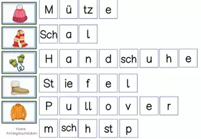 Vorschau - Fördermaterial/Inklusion - Streichholzschachtel Winter - Schüttelwörter - Seite 3