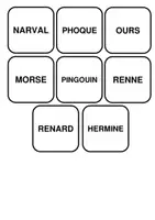 Aperçu - Jeux - Mémory des animaux polaires - Page 1