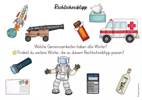 Vorschau - Arbeitsblätter - Rechtschreibstrategie: Silben schwingen (Wimmelbild & Wortkarten) - Seite 3