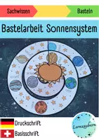 Vorschau - Mal- und Bastelvorlagen - Basteln: Unser Sonnensystem - Deckblatt