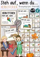Vorschau - Spiele - Herbstferien: "Steh auf, wenn du..." Bewegungsspiel Herbst - Deckblatt