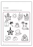 Vorschau - Arbeitsblätter - Ausmalbild Motivsuche, finde die passenden Symbole - Seite 3