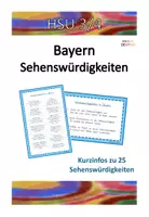 Vorschau - Arbeitsblätter - HSU: Sehenswürdigkeiten in Bayern - Deckblatt