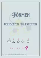 Vorschau - Arbeitsblätter - geometrische Formen übersetzen in Buchstaben für Experten - Deckblatt