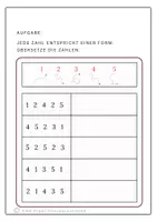 Vorschau - Arbeitsblätter - geometrische Formen übersetzen in Buchstaben für Experten - Seite 3