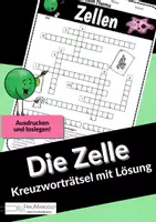 Vorschau - Arbeitsblätter - Kreuzworträtsel Die Zelle - Aufbau von Zellen #bestofLMP2019 - Deckblatt