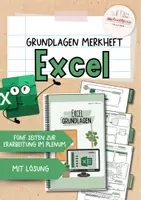 Vorschau - Unterrichtsreihen - Grundlagen Excel: Arbeitsheft mit Lösungen | Informatik - Deckblatt