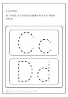 Vorschau - Arbeitsblätter - Nachspuren Buchstaben A-Z, Klein- und Großbuchstaben - Seite 2