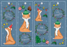 Vorschau - Bildkarten - Lesezeichen als Grußkärtchen zu Weihnachten für die Fuchsklasse - Seite 1