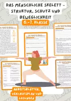 Vorschau - Stundenentwürfe - Das menschliche Skelett – Struktur, Schutz und Beweglichkeit | Unterrichtsreihe "Der Mensch", Biologie Klasse 6./7. - Deckblatt