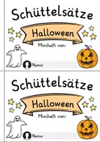 Vorschau - Mal- und Bastelvorlagen - Schüttelsätze Miniheft - Halloween | Deutsch 1. Klasse | Sätze schreiben - Seite 1