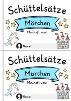 Vorschau - Mal- und Bastelvorlagen - Schüttelsätze Miniheft - Märchen | Deutsch 1. Klasse | Sätze schreiben - Seite 1