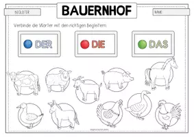 Vorschau - Arbeitsblätter - BAUERNHOF Artikelübung - Seite 2